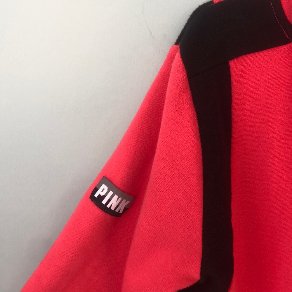 PINK Victoria’s Secret Coral Black Hoodie - Picture 4 of 4